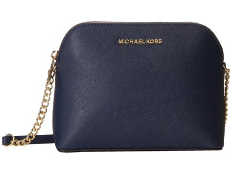 michael kors cindy dome crossbody navy|michael kors half dome crossbody.